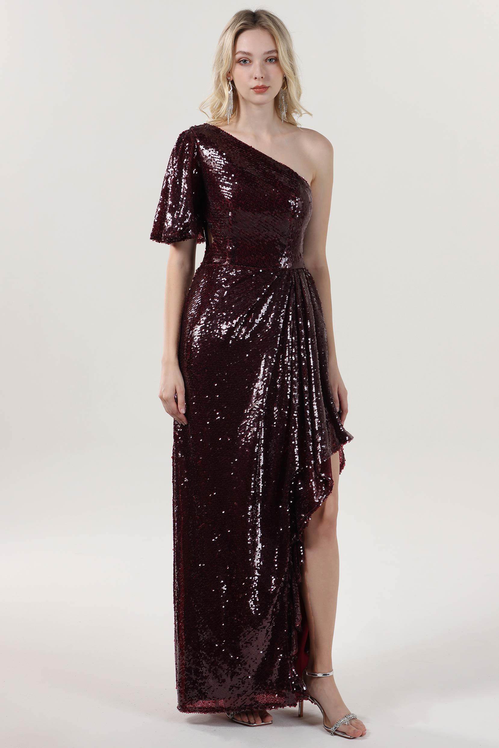 Sheath-Column Maxi Sequined Formal Dress CS0620 - COCOMELODY